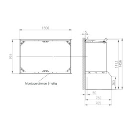 210672 Montagerahmen für 3 Fallölbehälter